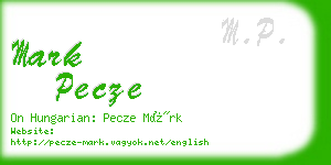 mark pecze business card